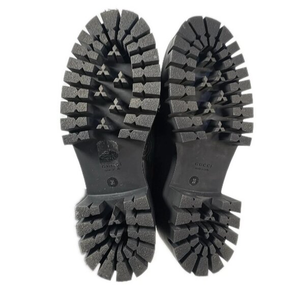 GUCCI GG Matelasse Black Leather Women's Shoes 509-032525 - Picture 8 of 10